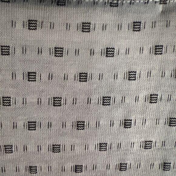 Vtg Yves Saint Laurent Polo Shirt Men's Sz M 100% Cotton Blue Gray Geometric - Picture 14 of 16